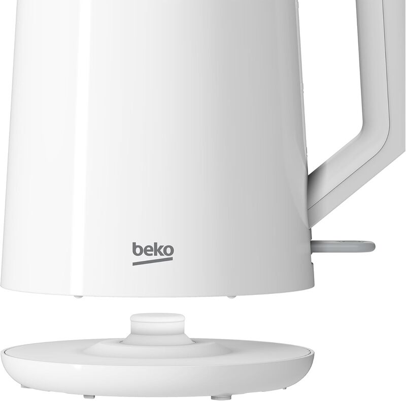 Beko Electric Kettle 1.7L, 2200W, LED warning, Heat storage function, Dry-boil Protection, 360 degree rotating base, Water level indicator, Auto Shut-off. - WKM4215W